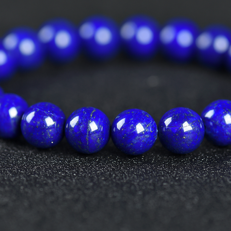 青金级天蓝色青金石单圈手串-红掌柜