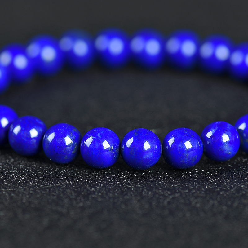 青金级天蓝色青金石单圈手串-红掌柜