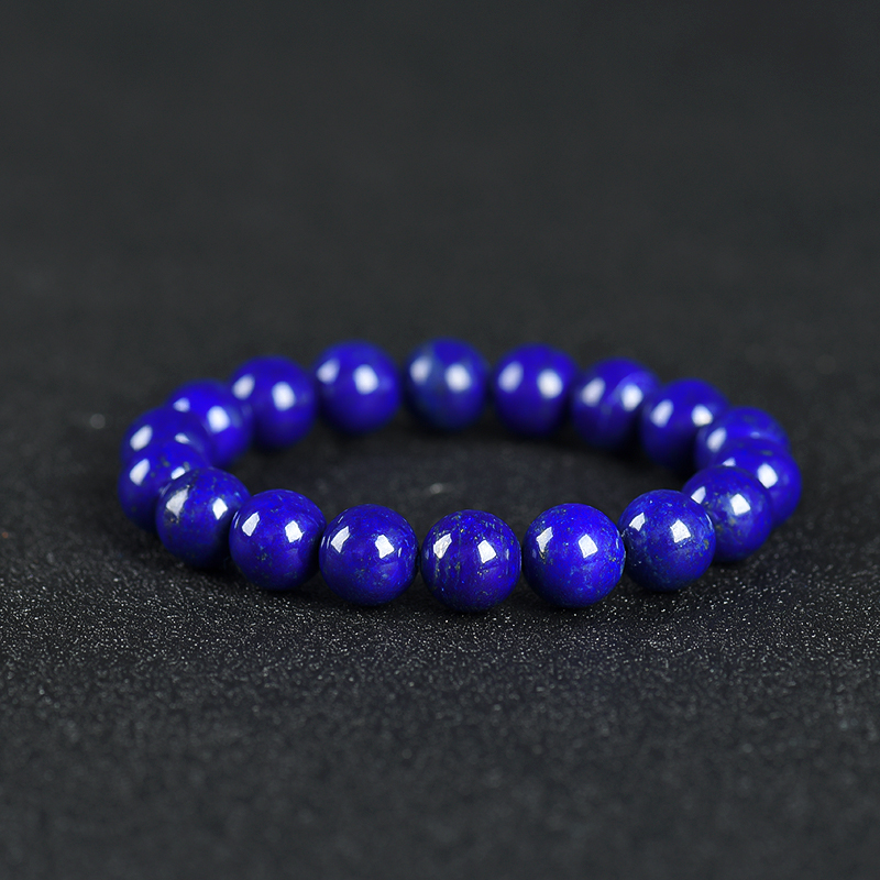 10.5mm青金级天蓝色青金石单圈手串-红掌柜