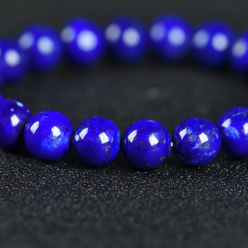 青金级天蓝色青金石单圈手串-红掌柜