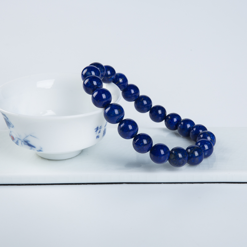 深蓝色青金石单圈手串-红掌柜