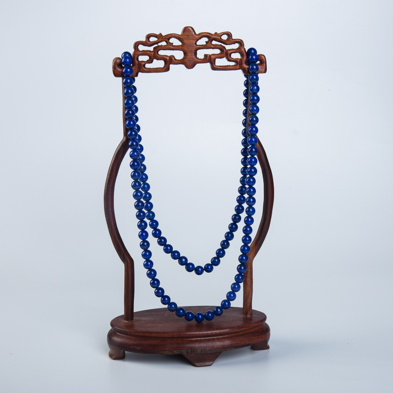 7.5mm天蓝色青金石多圈手串-红掌柜