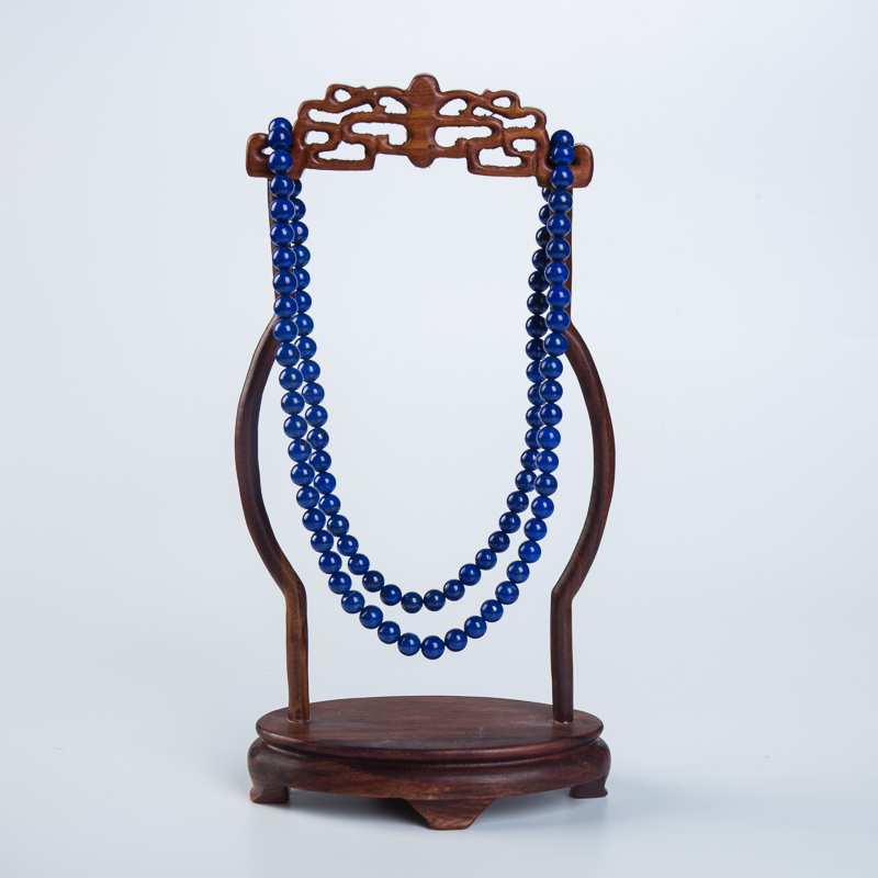 7.8mm天蓝色青金石多圈手串-红掌柜