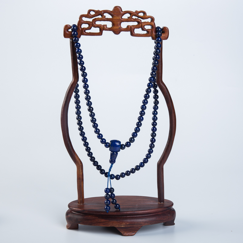 6.2mm深蓝色青金石多圈手串-红掌柜