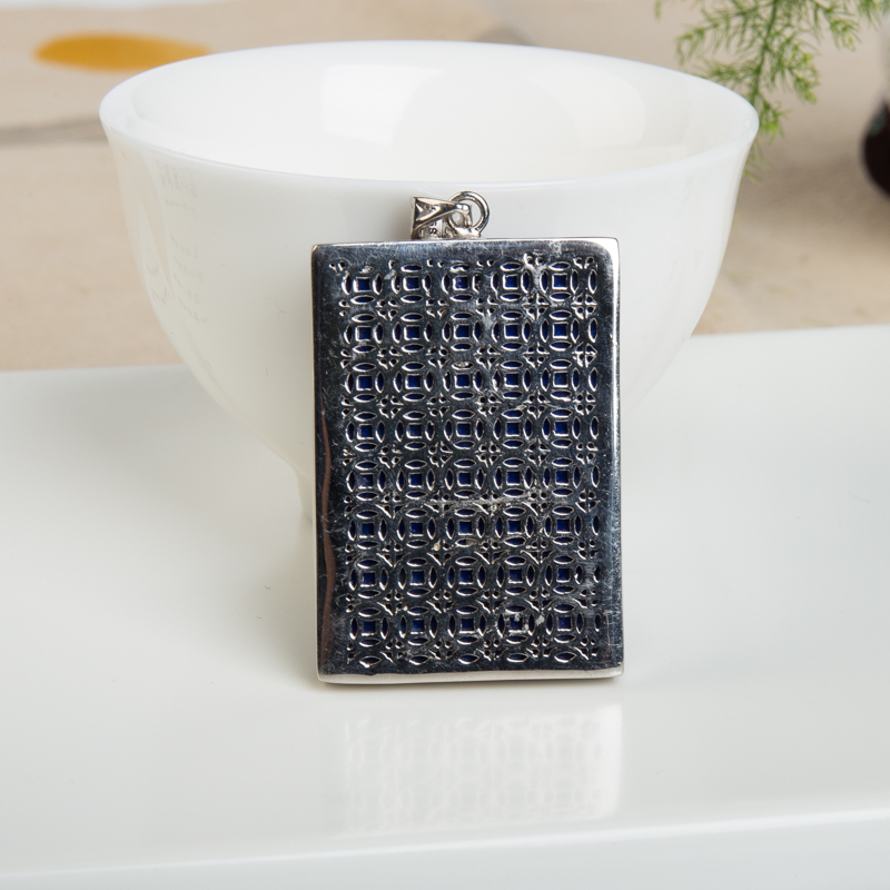 阿富汗青金石无事牌吊坠-红掌柜