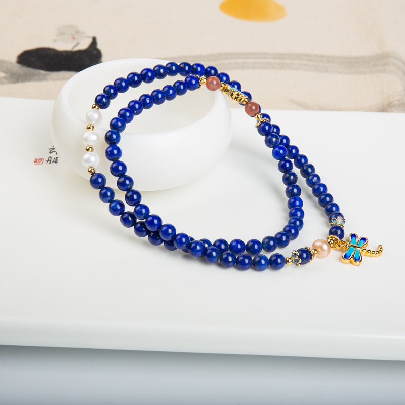 天然阿富汗青金石多圈手串-红掌柜