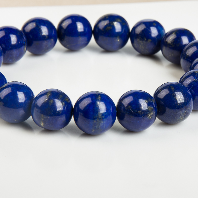 天然深蓝色青金石单圈手串-红掌柜