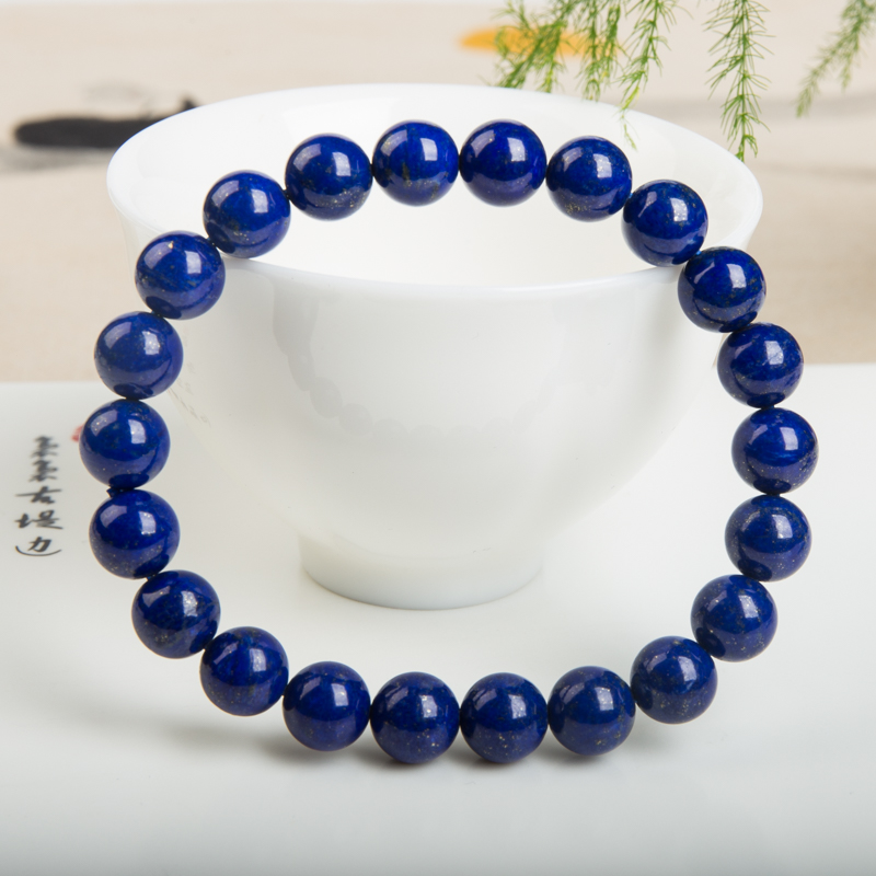 9.1mm深蓝色青金石手串-红掌柜