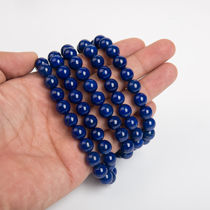 天然紫蓝色青金石多圈手串-红掌柜