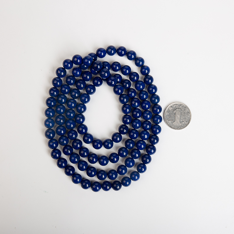 9.1mm天然紫蓝色青金石多圈手串-红掌柜