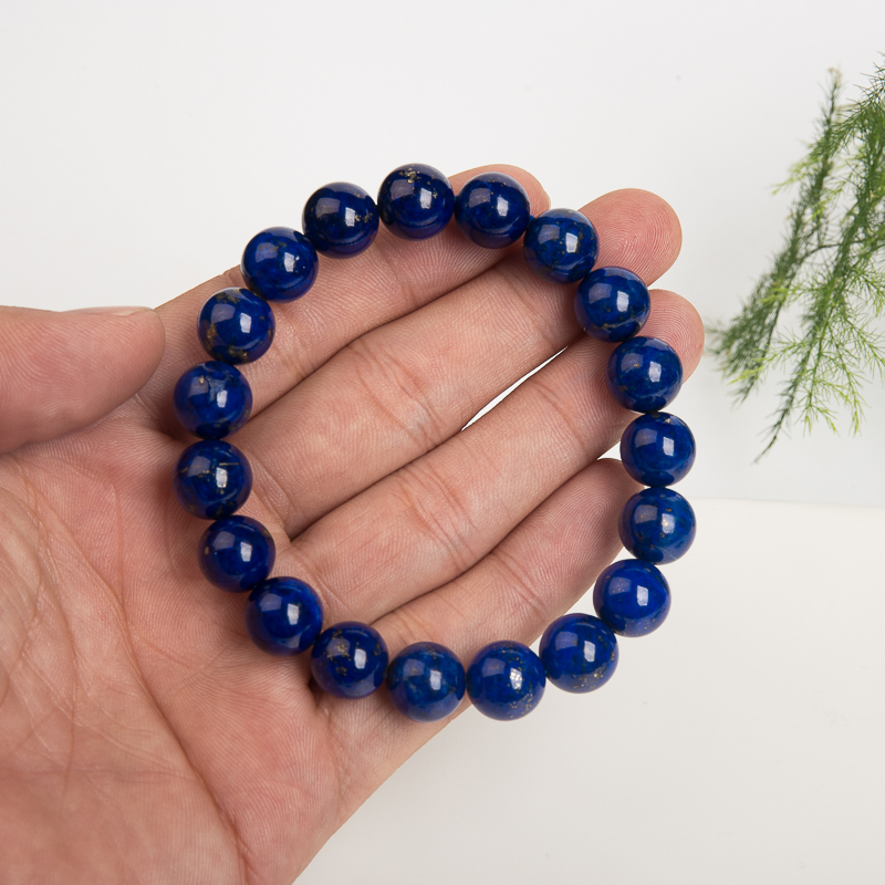 天然紫蓝色青金石单圈手串-红掌柜