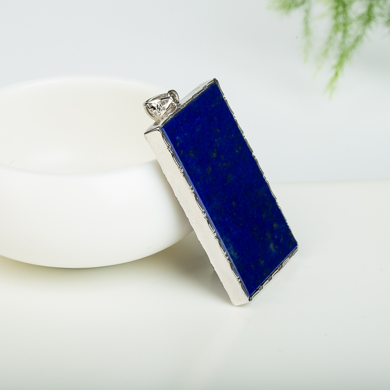 银镶天然阿富汗紫蓝色青金石吊坠-红掌柜