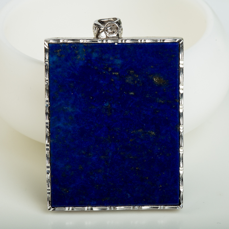 天然阿富汗紫蓝色青金石无事牌吊坠-红掌柜