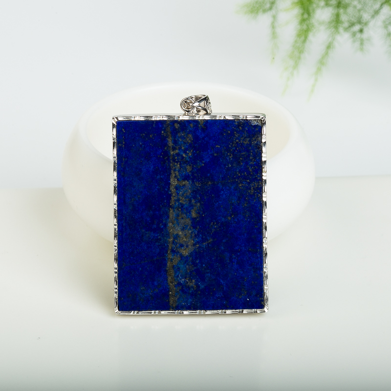 银镶天然阿富汗紫蓝色青金石吊坠-红掌柜