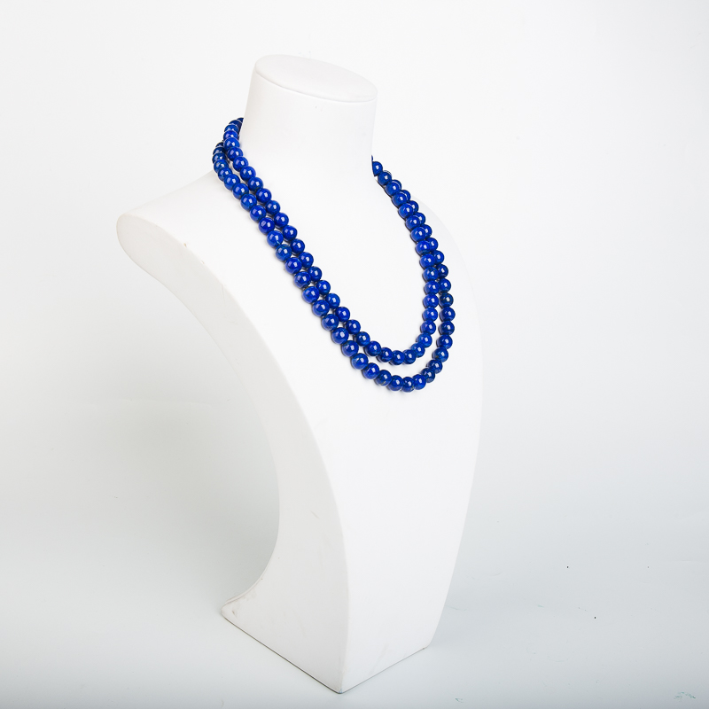 8.0mm天然阿富汗紫蓝色青金石佛珠-红掌柜