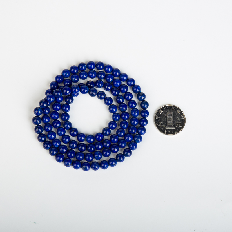 7.0mm天然阿富汗紫蓝色青金石108佛珠-红掌柜