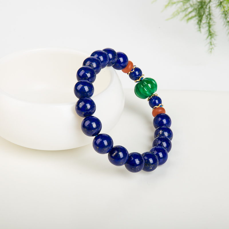 紫蓝色青金石单圈手串-红掌柜