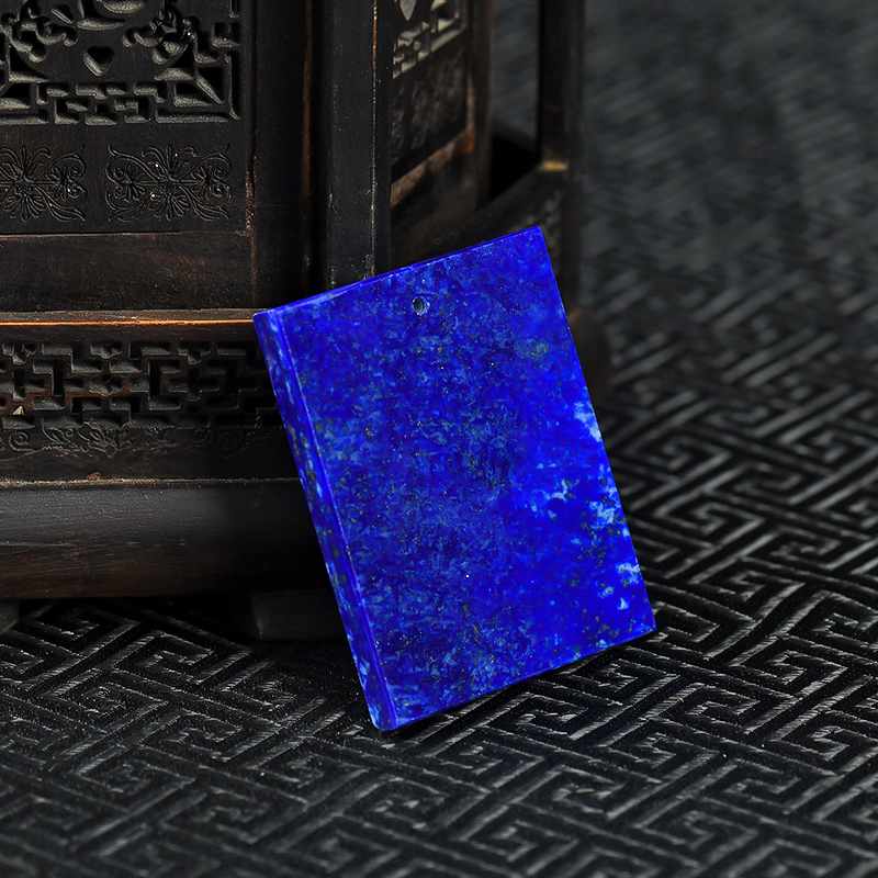 天然青金石无事牌吊坠-红掌柜