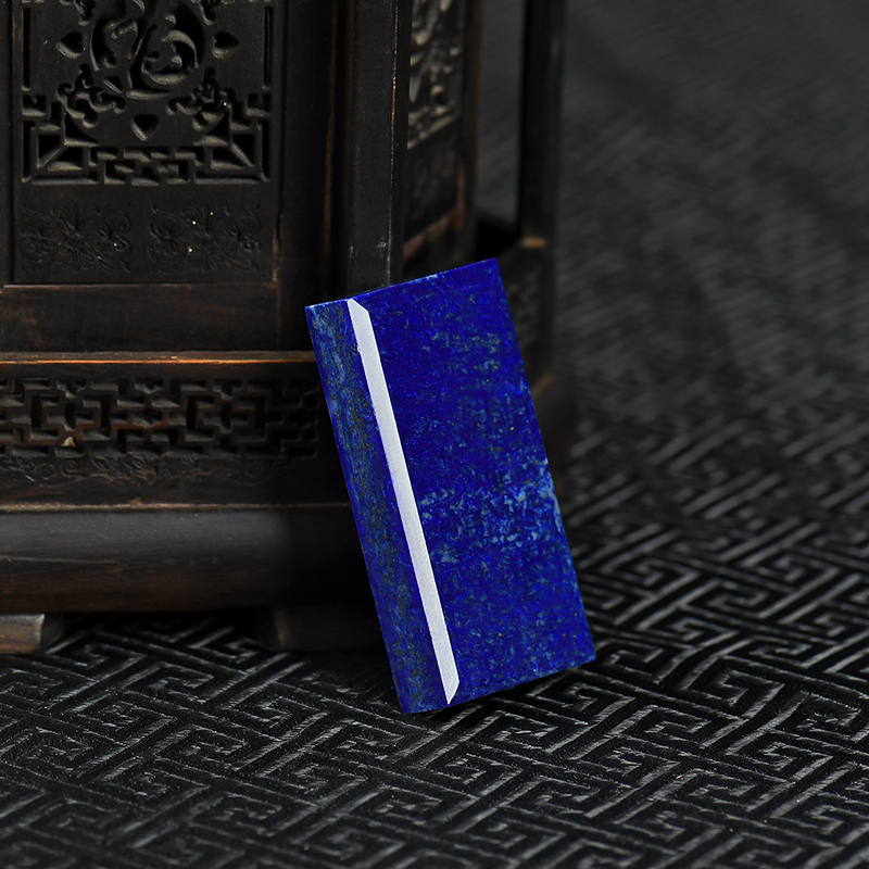 天然青金石无事牌吊坠-红掌柜