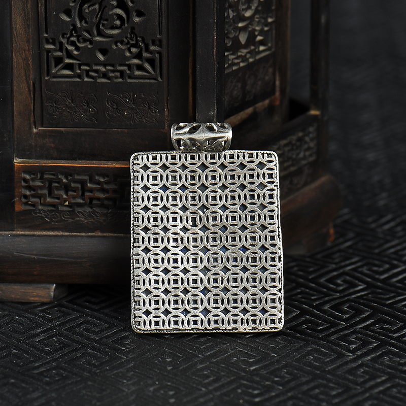 阿富汗天然青金石无事牌吊坠-红掌柜