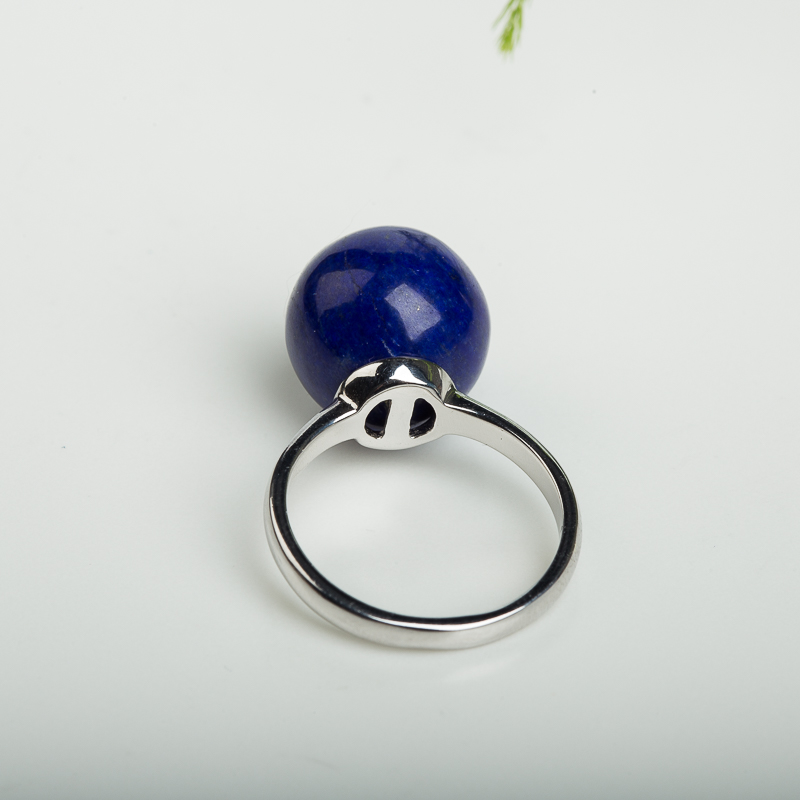 银镶天然紫蓝色青金石戒指-红掌柜
