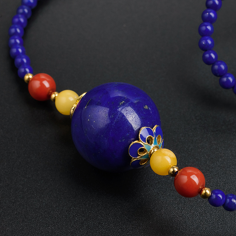 天然青金石项链 - 红掌柜