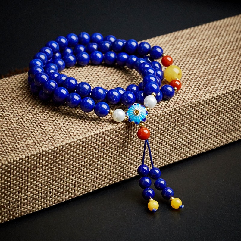 阿富汗天然青金石三圈手链 - 红掌柜