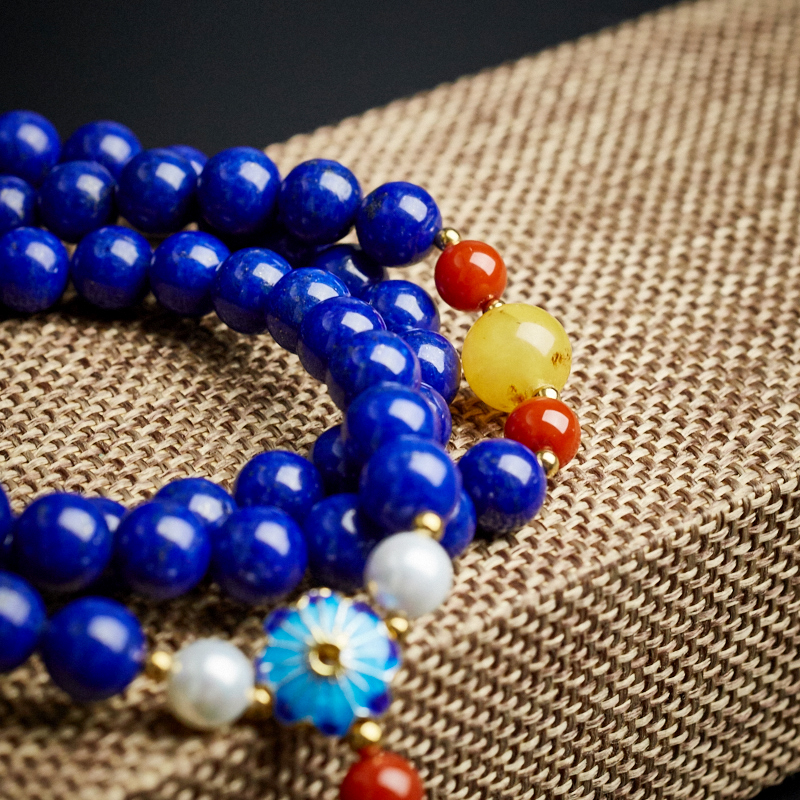 阿富汗青金石三圈手链 - 红掌柜