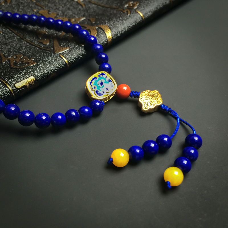 天然青金石三圈手链 - 红掌柜