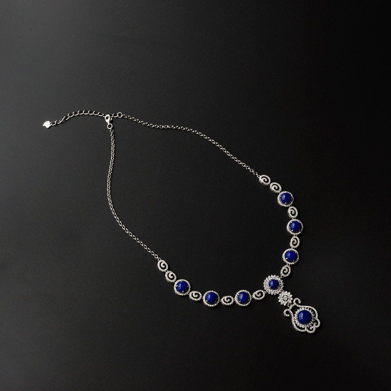 银镶青金石项链-红掌柜