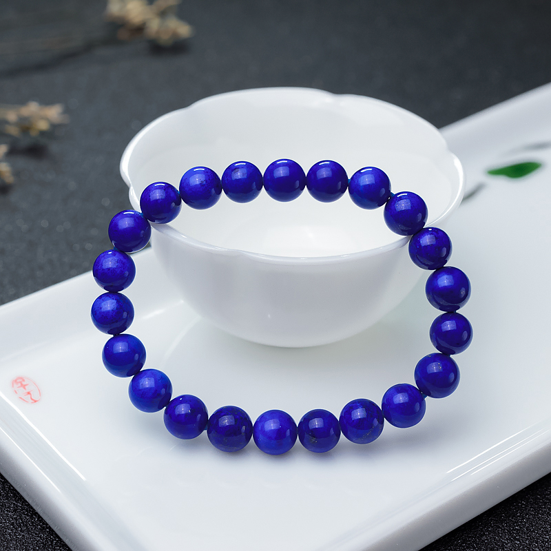 天蓝色青金石单圈手串-红掌柜