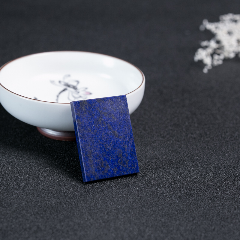 阿富汗深蓝色青金石方牌吊坠-红掌柜