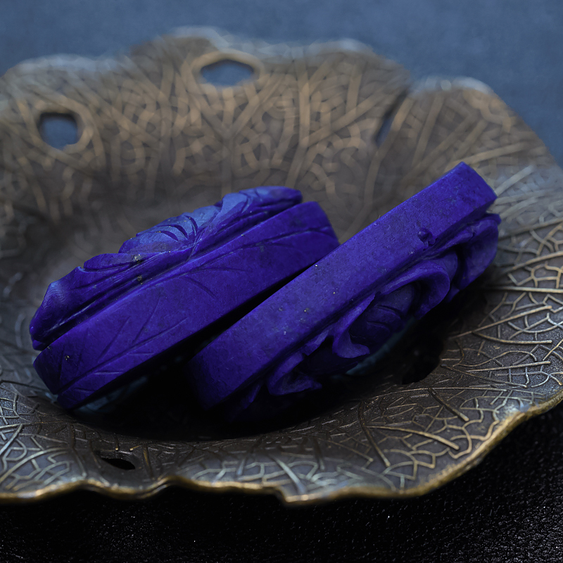 青金石牡丹花-红掌柜