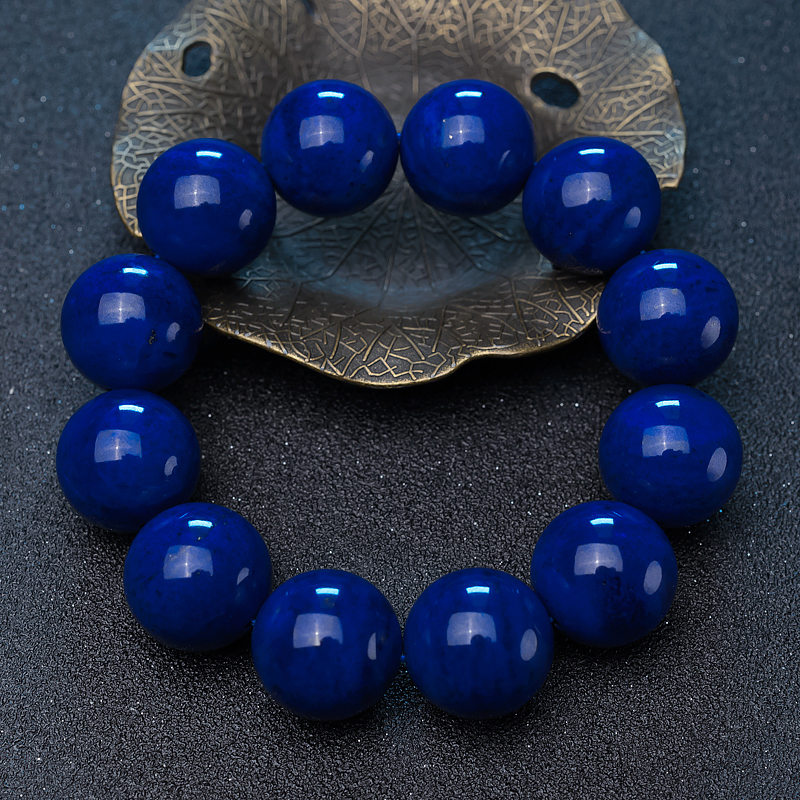 深蓝色青金石手串-红掌柜