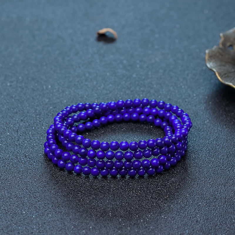 深蓝色青金石手串-红掌柜