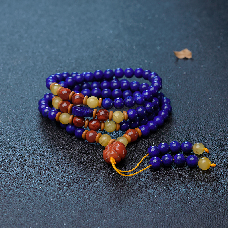 7mm青金石长链-红掌柜