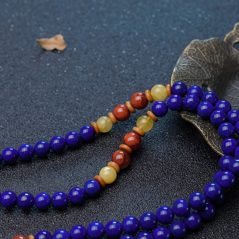 天然青金石长链-红掌柜