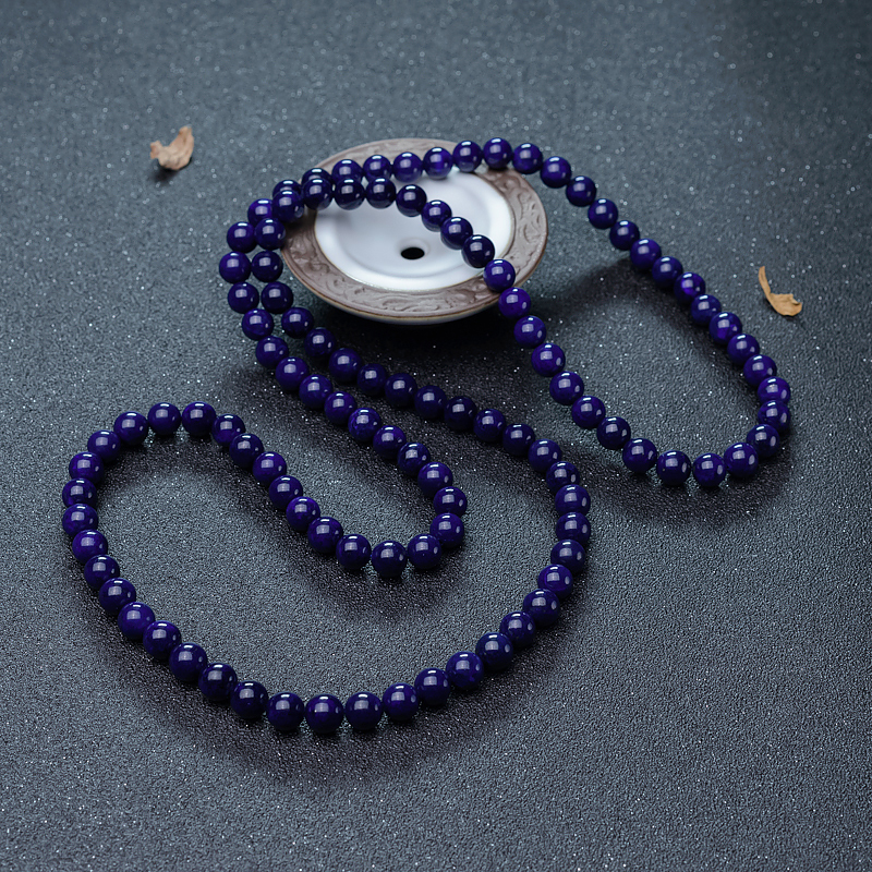 紫蓝色青金石108佛珠-红掌柜