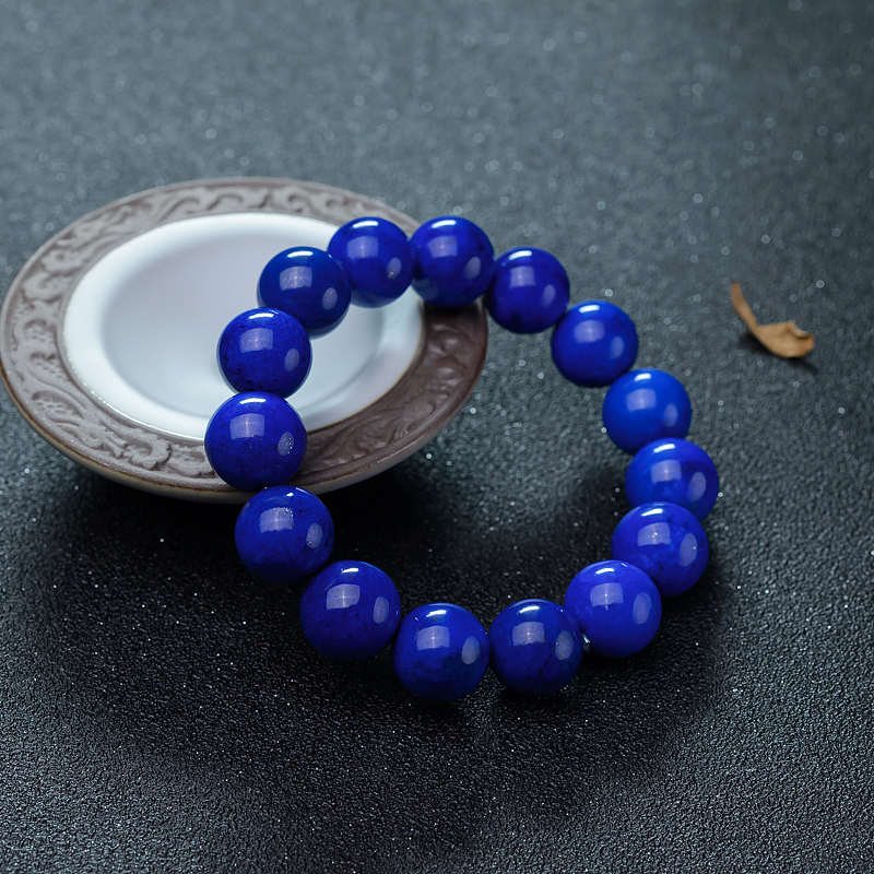 天蓝色青金石单圈手串-红掌柜