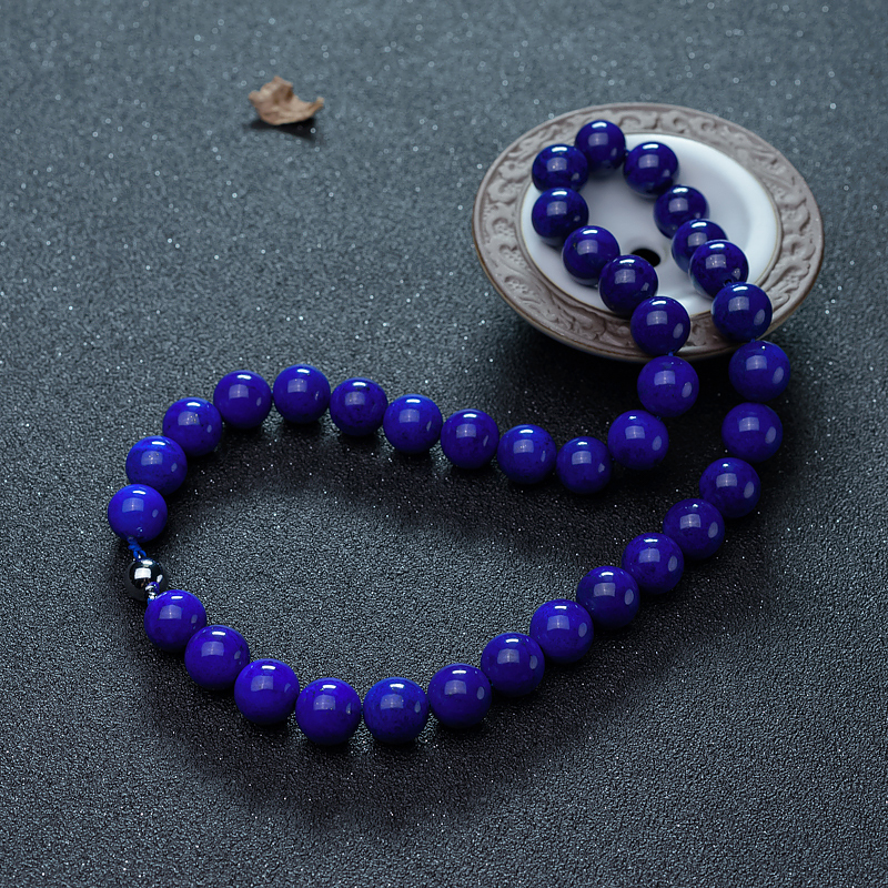 深蓝色青金石项链-红掌柜