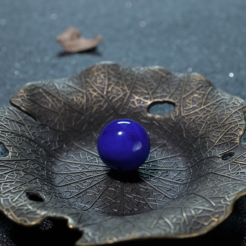 阿富汗天然青金石圆珠-红掌柜