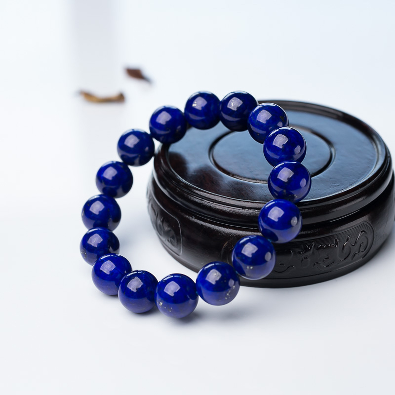 深蓝色青金石单圈手串-红掌柜