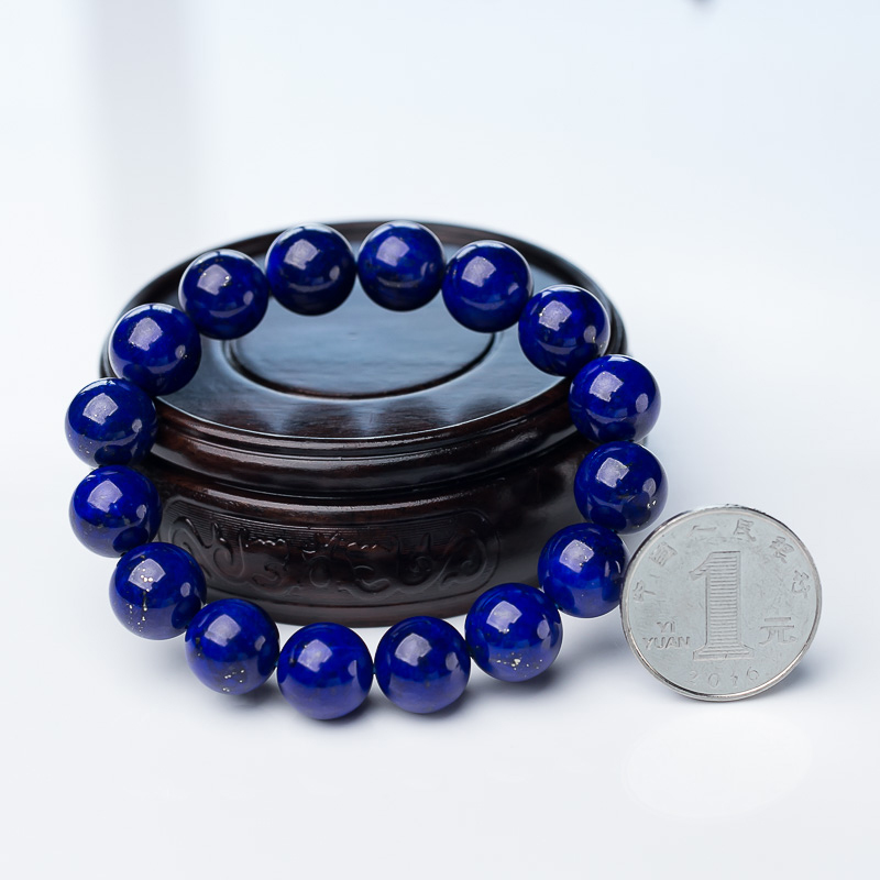 深蓝色青金石单圈手串-红掌柜