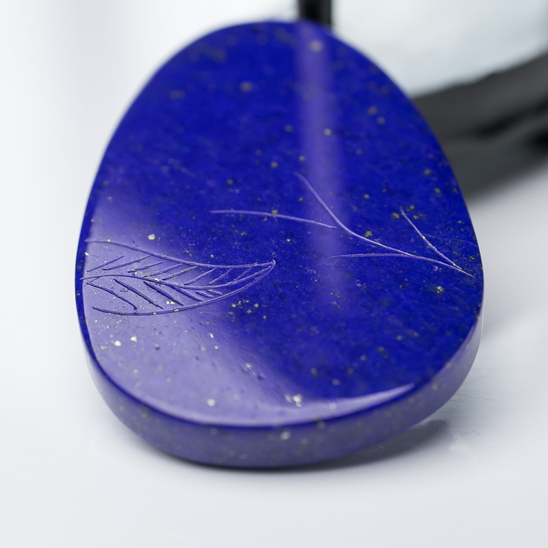 深蓝色青金石花挂坠-红掌柜