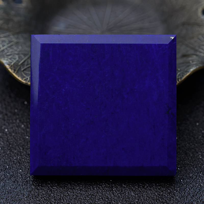 天然深蓝色青金石无事牌吊坠-红掌柜