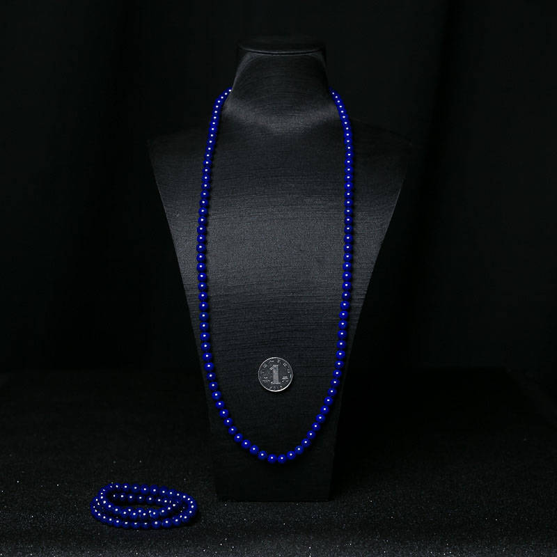 阿富汗天然青金石佛珠-红掌柜