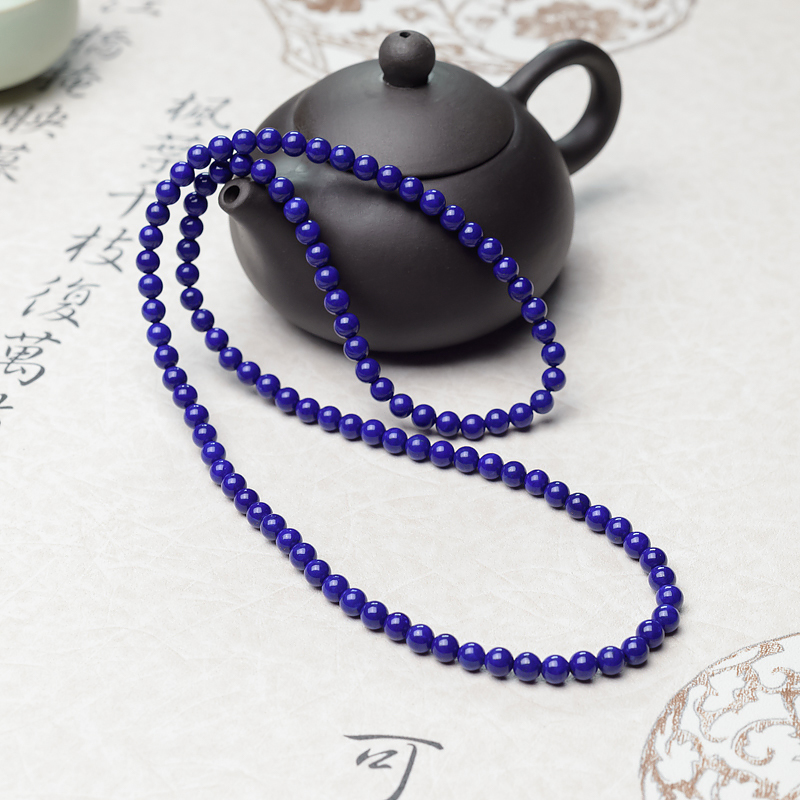 紫蓝色青金石108佛珠-红掌柜