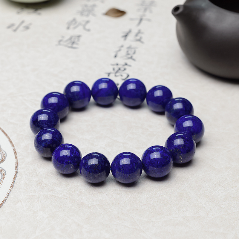 深蓝色青金石手串-红掌柜
