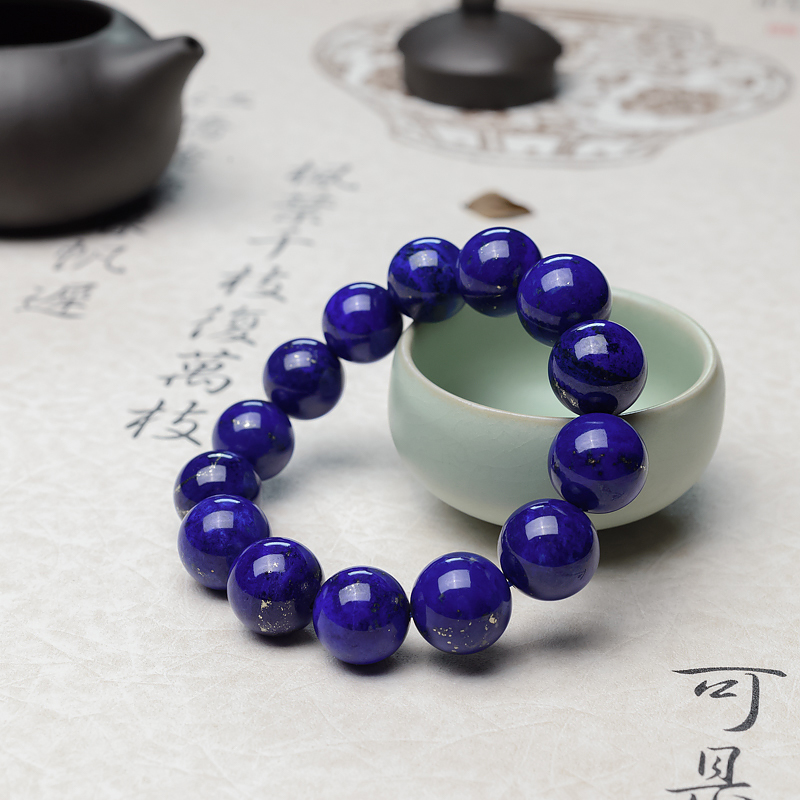 深蓝色青金石单圈手串-红掌柜