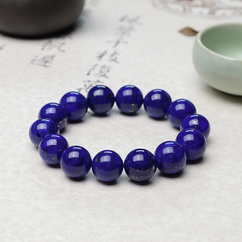 深蓝色青金石手串-红掌柜